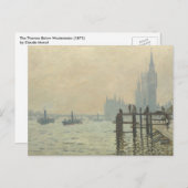 Die Themse unter Westminster von Claude Monet Postkarte (Vorne/Hinten)