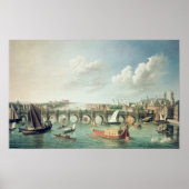 Die Themse unterhalb der Westminster-Brücke Poster (Vorne)