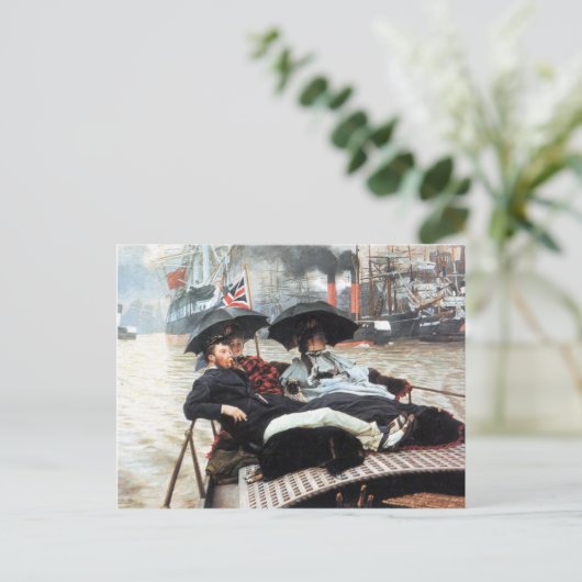Die Themse von James Tissot Postkarte (Stehend Vorderseite)
