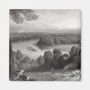 Die Themse von Richmond-Hügel Magnet