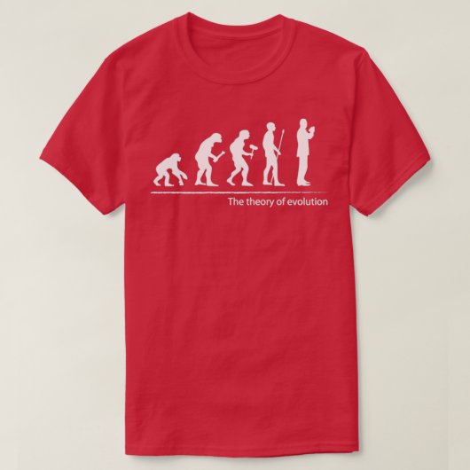 Die Theorie des Barkeepers der Evolution T-Shirt (Design vorne)
