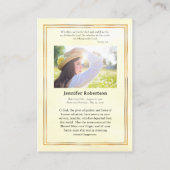 Die Theotokos der Beerdigungskarte Wladimir Platzkarte (Rückseite)