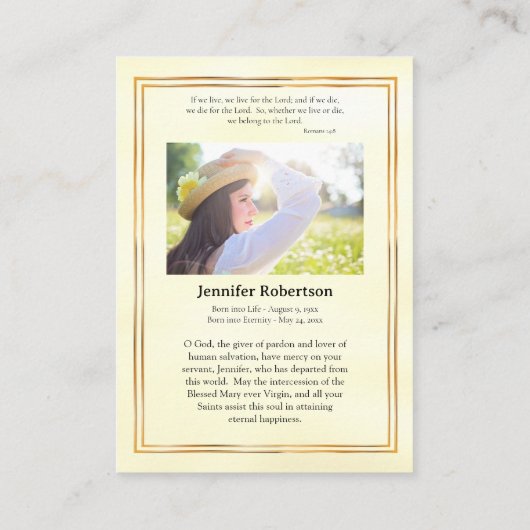 Die Theotokos der Beerdigungskarte Wladimir Platzkarte (Rückseite)