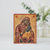 Die Theotokos und das Christ Child Icon Postkarte (Stehend Vorderseite)