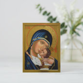 Die Theotokos und das christlich-orthodoxe Kind Ch Postkarte (Stehend Vorderseite)