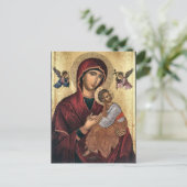 Die Theotokos und das orthodoxe Christkindlsymbol Postkarte (Stehend Vorderseite)