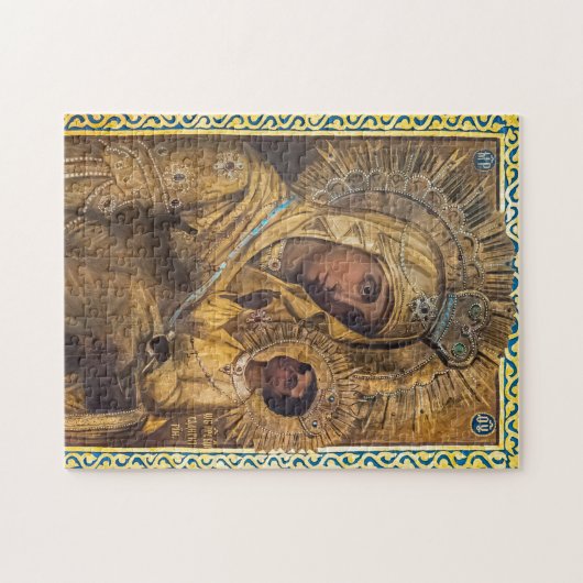 Die Theotokos und das orthodoxe Christkindlsymbol Puzzle (Horizontal)