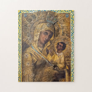 Die Theotokos und das orthodoxe Christkindlsymbol Puzzle