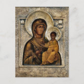 Die Theotokos und die christlich-orthodoxe Ikonenp Postkarte (Vorderseite)