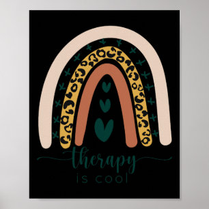 Die Therapie ist Cool Mental Health Awareness Rain Poster