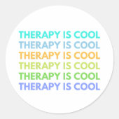Die Therapie ist Cool Runder Aufkleber (Vorderseite)