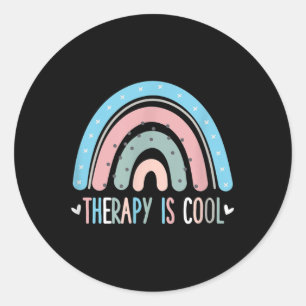 Die Therapie ist ein Cooler Therapeut für psychisc Runder Aufkleber