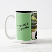 Die Therapie ist eine teure Tasse für Fahrradfahre (Links)