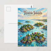 Die Thimble Islands Connecticut Postkarte (Vorne/Hinten)