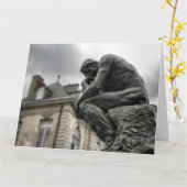 Die Thinker Rodin Paris-Skulptur Karte (Gelbe Blume)