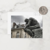 Die Thinker Rodin Paris-Skulptur Mitteilungskarte (Vorderseite/Rückseite Beispiel)