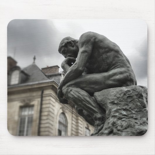 Die Thinker Rodin Paris-Skulptur Mousepad (Vorne)