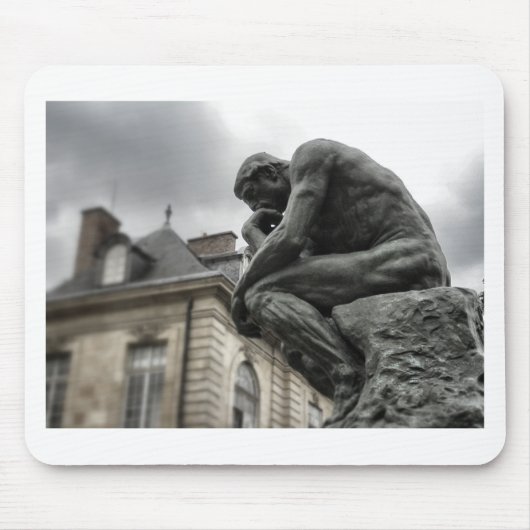 Die Thinker Rodin Paris-Skulptur Mousepad (Vorne)