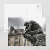 Die Thinker Rodin Paris-Skulptur Postkarte (Vorne/Hinten)
