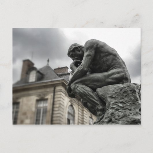 Die Thinker Rodin Paris-Skulptur Postkarte (Vorderseite)