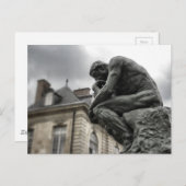 Die Thinker Rodin Paris-Skulptur Postkarte (Vorne/Hinten)
