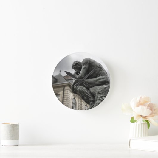 Die Thinker Rodin Paris-Skulptur Runde Wanduhr (Zuhause)