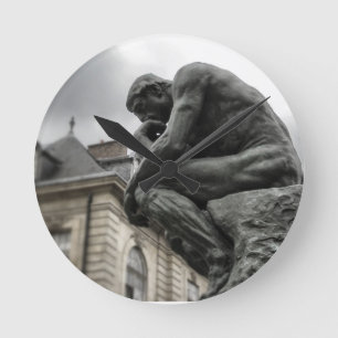 Die Thinker Rodin Paris-Skulptur Runde Wanduhr