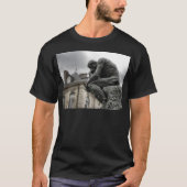 Die Thinker Rodin Paris-Skulptur T-Shirt (Vorderseite)