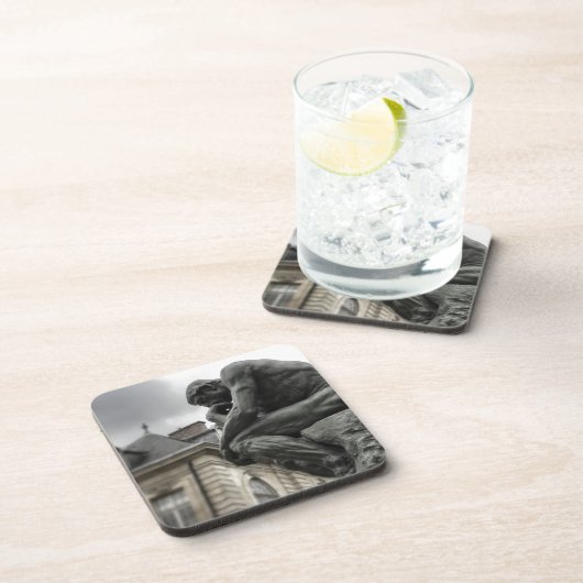 Die Thinker Rodin Paris-Skulptur Untersetzer (Rechte Seite)