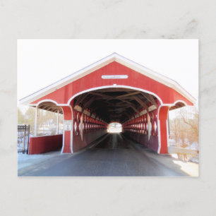 Die Thompson Covered Bridge betreten Postkarte