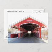 Die Thompson Covered Bridge betreten Postkarte (Vorne/Hinten)