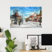 Die Thornaby-5-Lampen und die Straßenbahn - POSTER (Heimbüro)