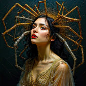Die Threads der Transgression Arachnes Transformat Glasuntersetzer