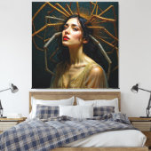 Die Threads der Transgression Arachnes Transformat Leinwanddruck (Insitu (Schlafzimmer))