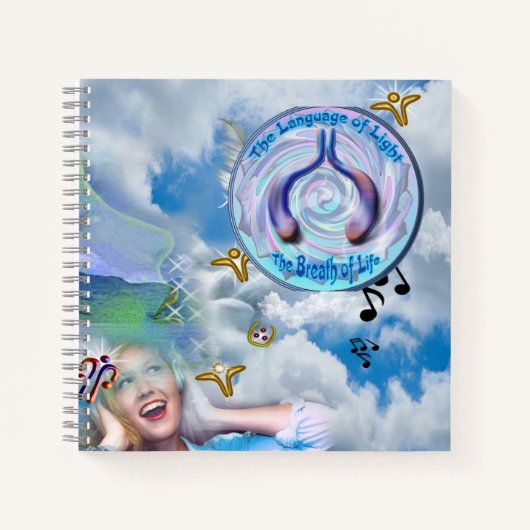 Die Throat Chakra - Symbol des Atemlebens Notizblock (Vorderseite)