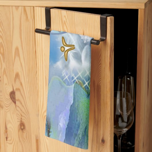 Die Throat Chakra - Symbolträume Geschirrtuch (Drittel gefaltet)