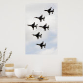 Die Thunderbirds bilden eine 6-Schiff Delta-Format Poster (Küche)