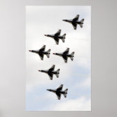 Die Thunderbirds bilden eine 6-Schiff Delta-Format Poster (Vorne)
