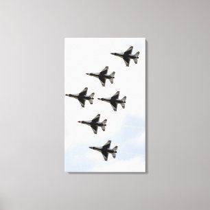 Die Thunderbirds bilden eine 6 Schiff Deltabildung Leinwanddruck