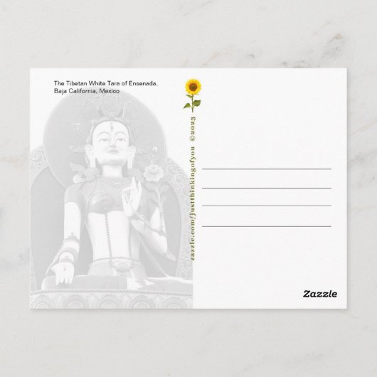 Die tibetische weiße Tara von Ensenada - Postkarte (Rückseite)