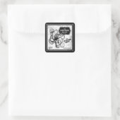 Die Tiefen unter dem Rum-Button Quadratischer Aufkleber (Tasche)