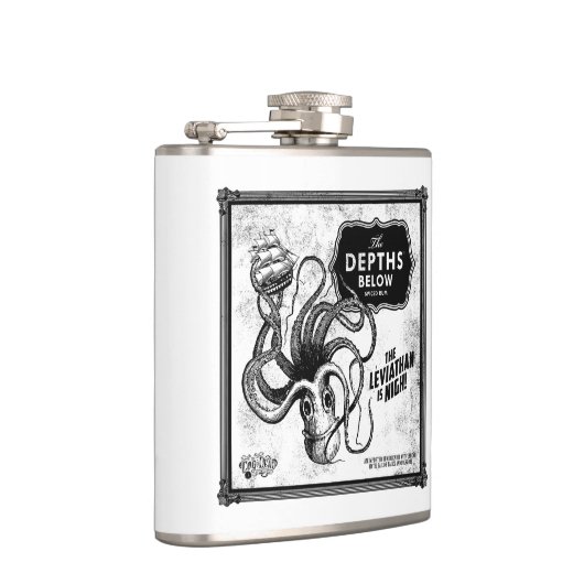 Die Tiefen unter Rum-Vinyl eingewickelter Flasche Flachmann (Rechts)