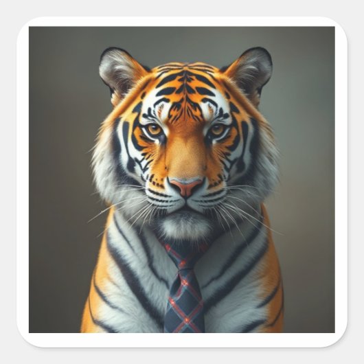 Die "TIEger" Quadratischer Aufkleber (Vorderseite)