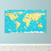 Die Tiere der Welt Leinwanddruck (Insitu (Holzboden))