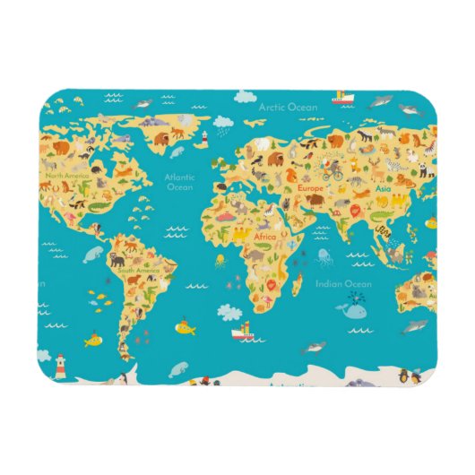 Die Tiere der Welt Magnet (Horizontal)