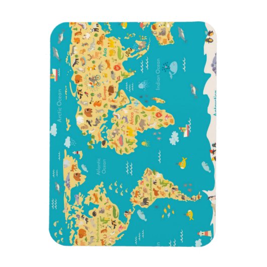 Die Tiere der Welt Magnet (Vertikal)