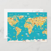 Die Tiere der Welt Postkarte (Vorne/Hinten)