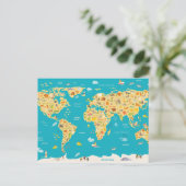 Die Tiere der Welt Postkarte (Stehend Vorderseite)