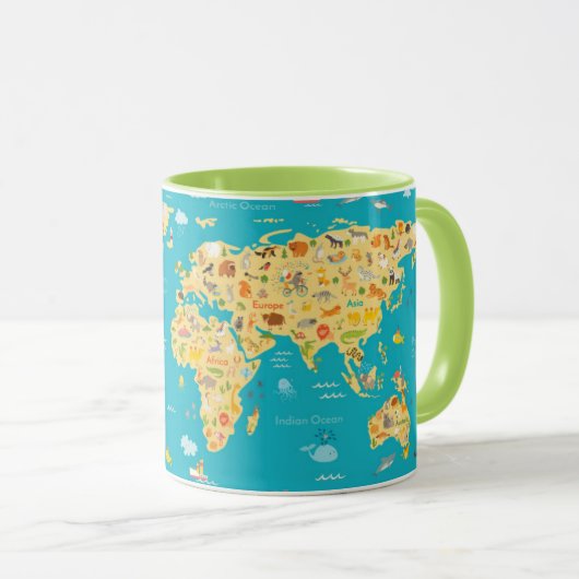 Die Tiere der Welt Tasse (VorderseiteRechts)