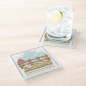 die Tiere des Bauernhofs Glasuntersetzer (Schrägansicht)
